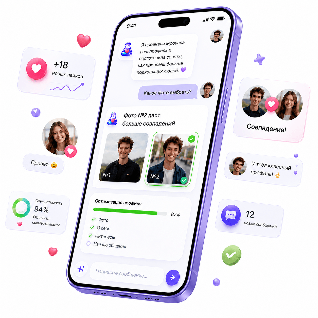 Dating Lab — разбор анкеты, анализ переписки и инструменты внешности